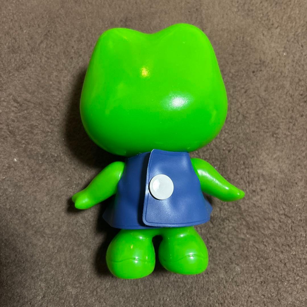 コロチャン　ヴィンテージ　カエル型フィギュア 緑色 青い服
