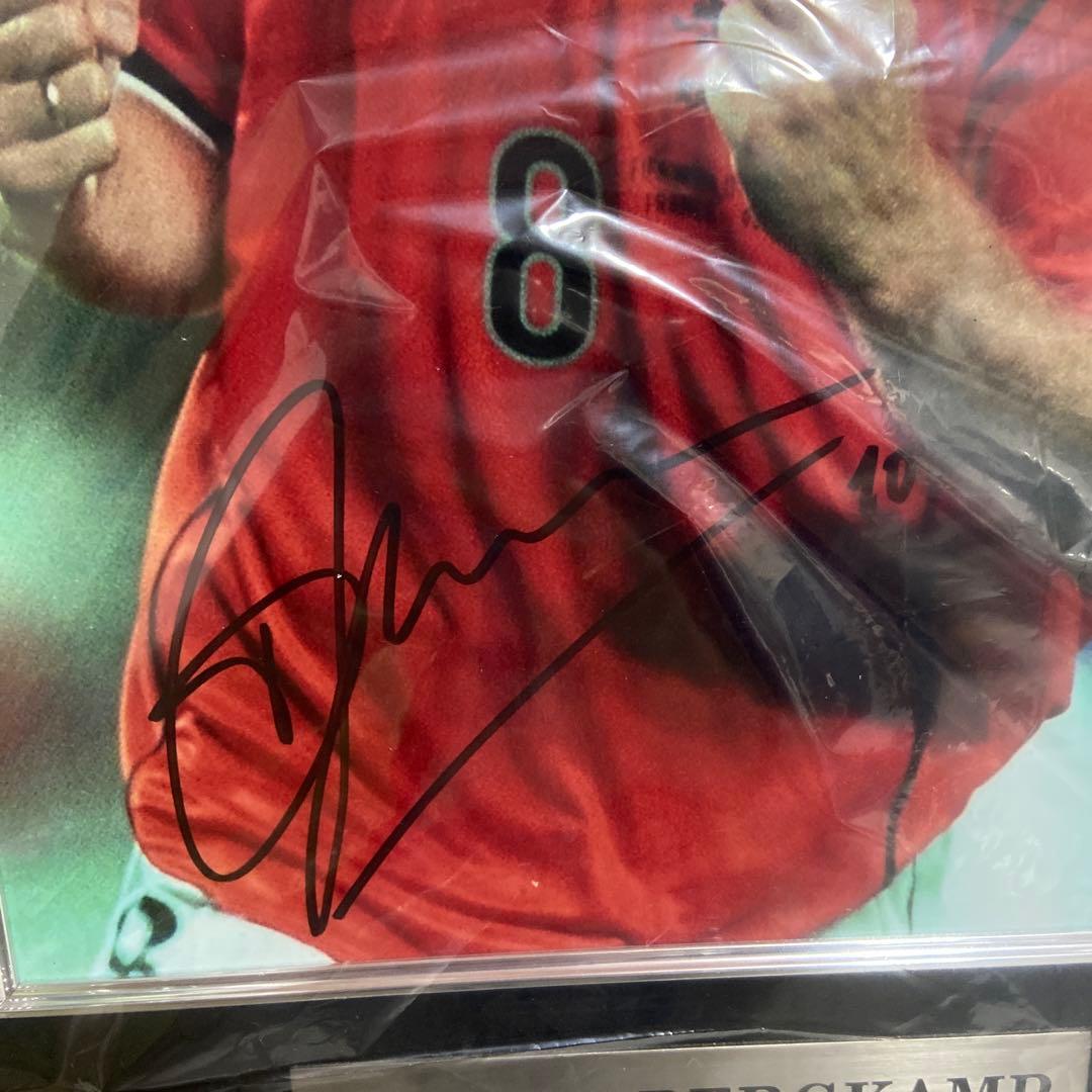 デニス・ベルカンプ　直筆サイン入りフォト額入り