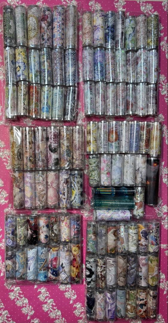 海外マステ100ループセット　花装飾人物MIX