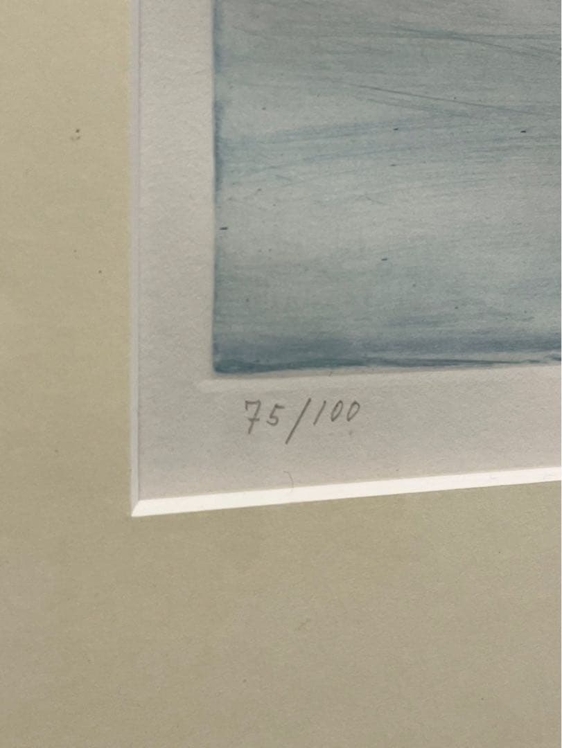 【南桂子】みみづく カラーエッチング 限定100部 サイン入 額装済 版画作品