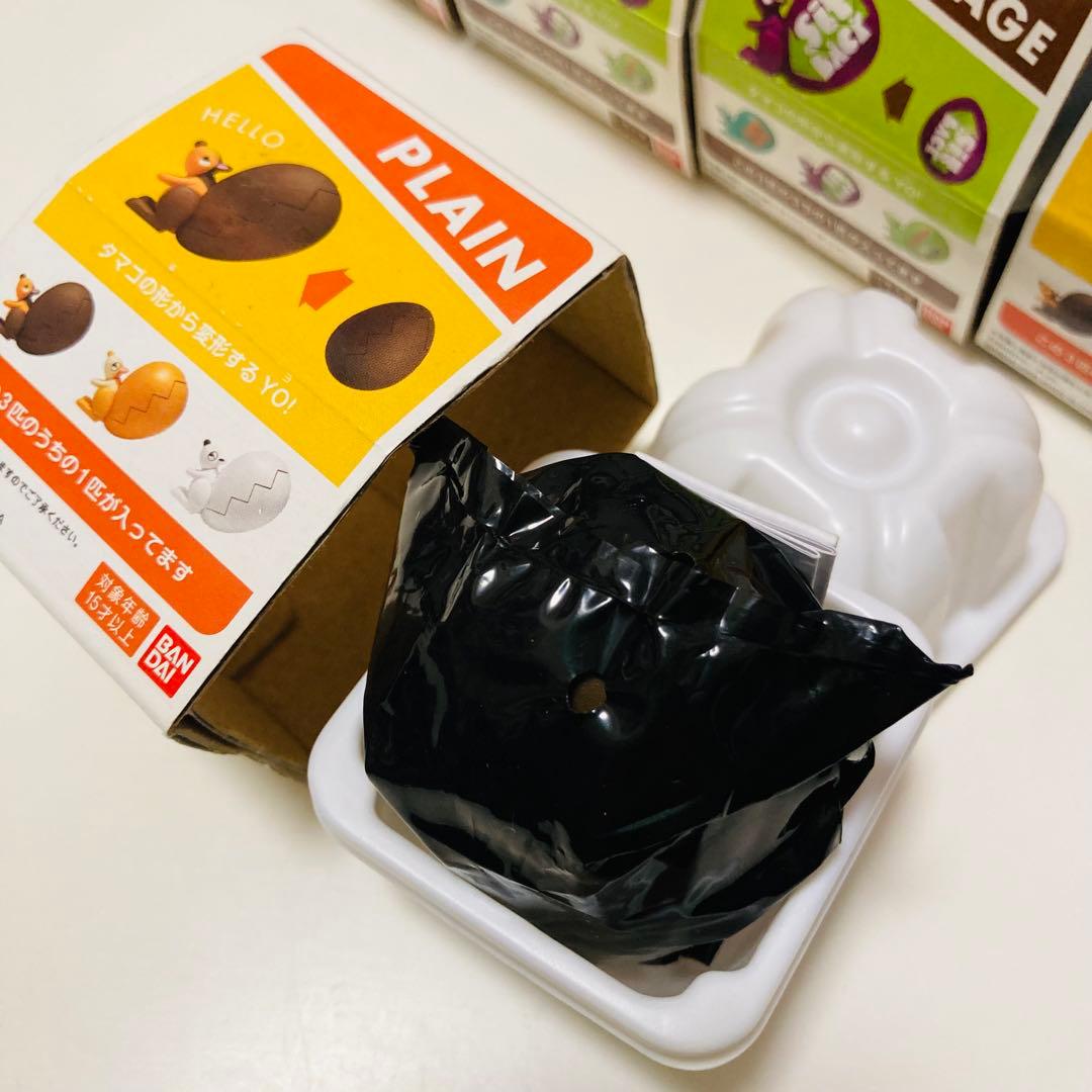 未開封品✳️タマゴラス『リス 卵型フィギュア 5個セット(プレーン＆メッセージ)』