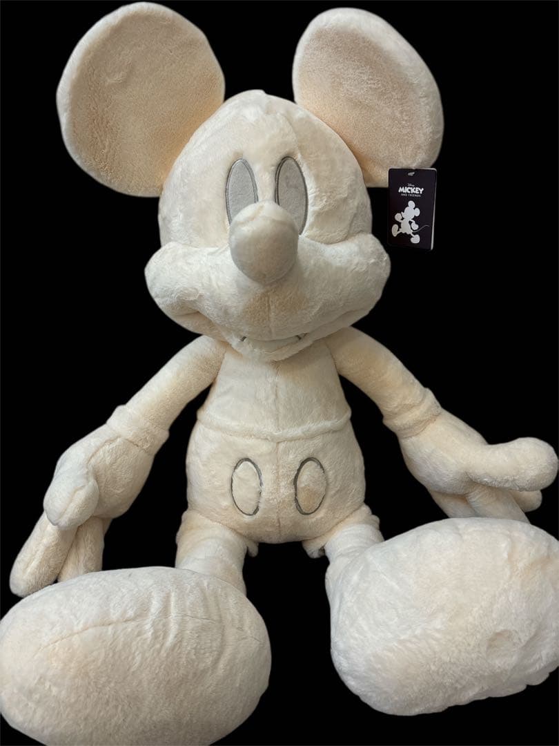 コストコ　ミッキーマウス　白黒　特大ぬいぐるみ　ディズニー　100㎝ブランケット