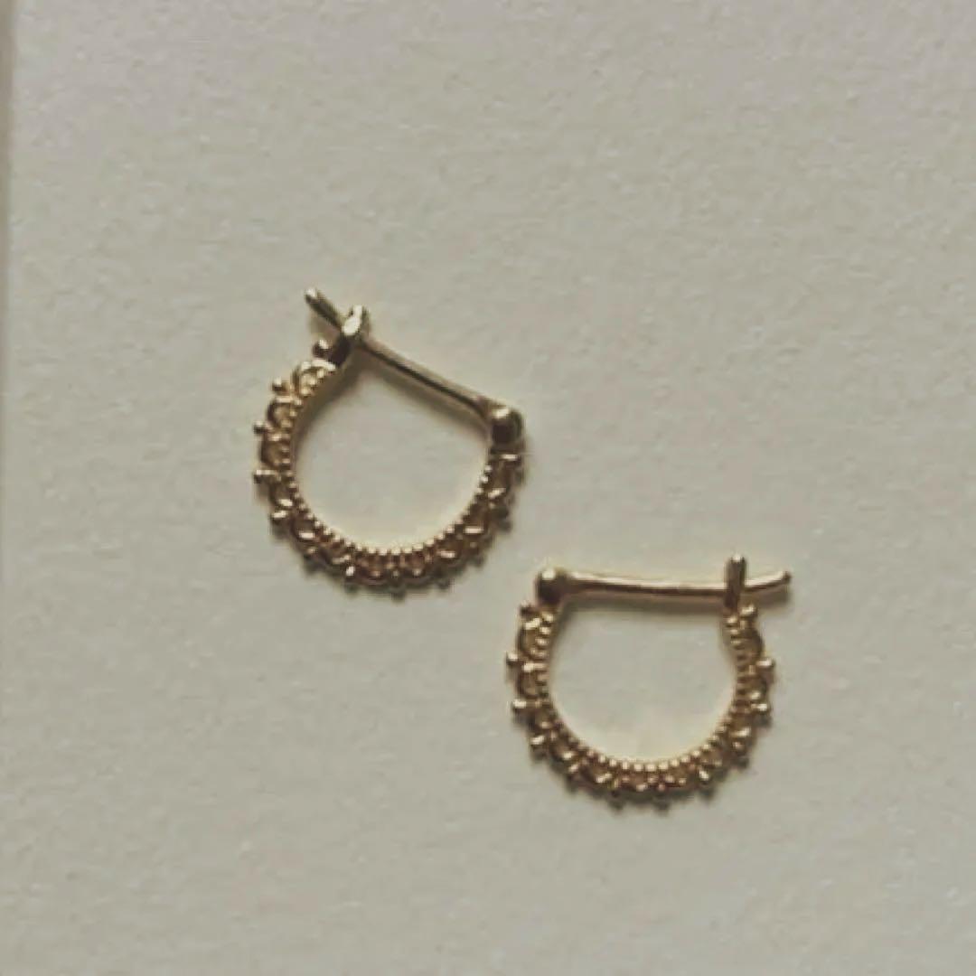 SOWI レースフープピアス　k18