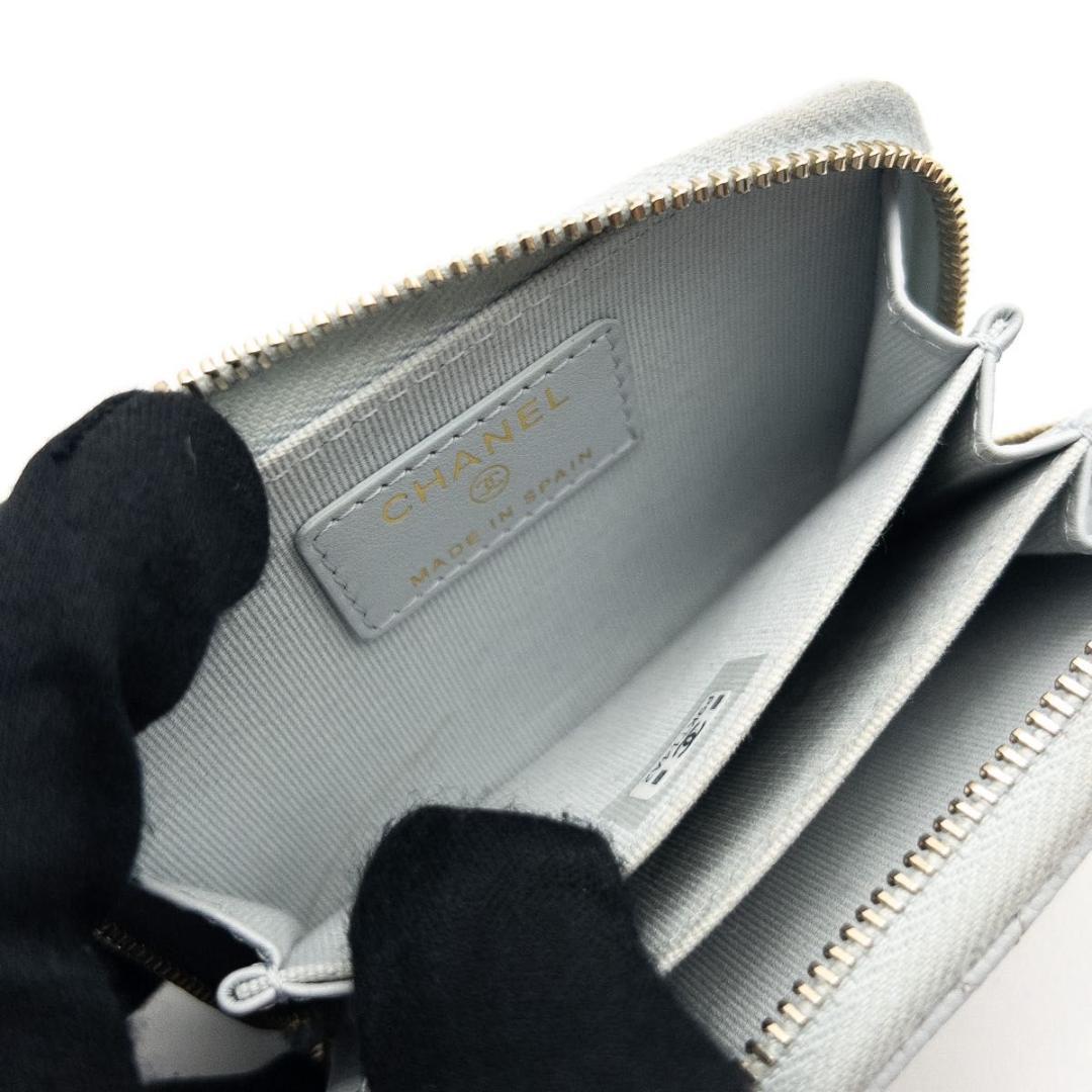 【極美品】CHANEL クラシックジップパース　マトラッセ　キャビアスキン