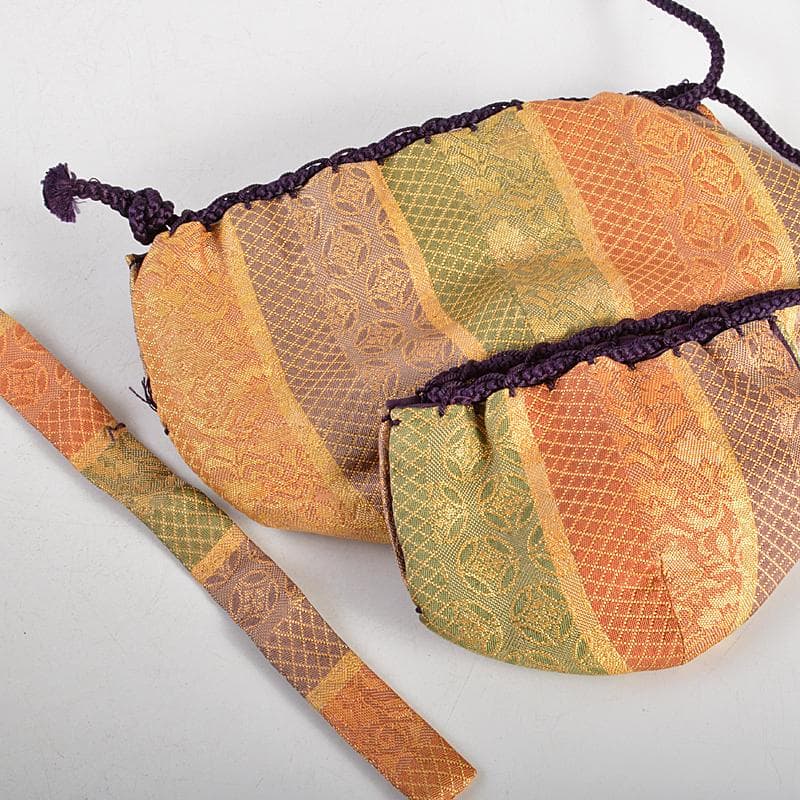 茶道具　利休茶箱　茶碗　平安春峰作　振出など　八点　一式　仕覆付　V　R7509