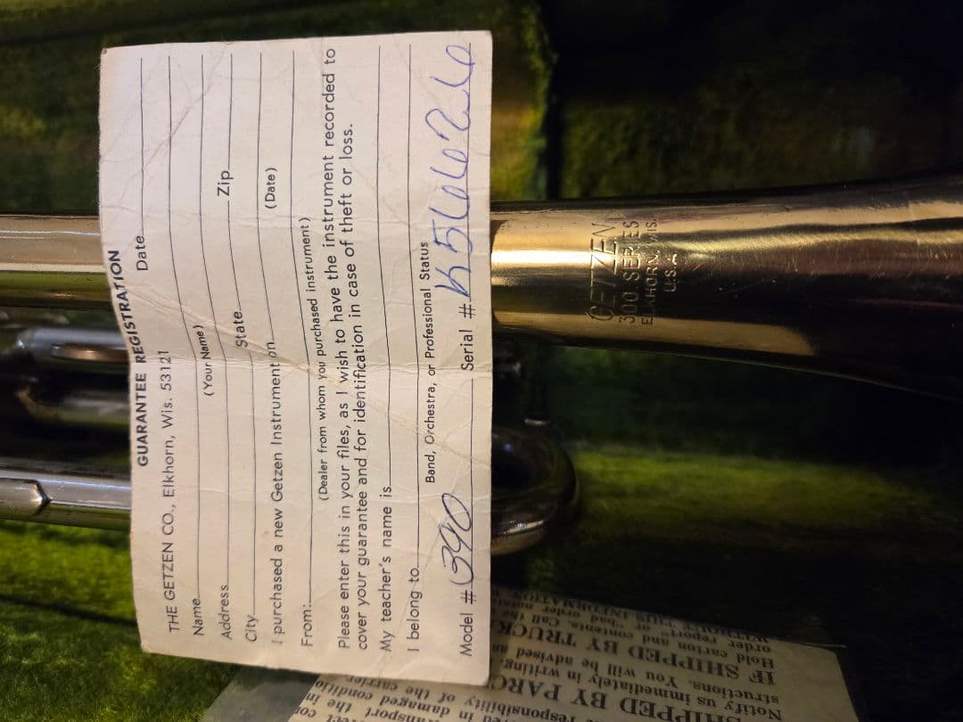 GETZEN ゲッツェン300 SERIES ELKHORN WIS. USA