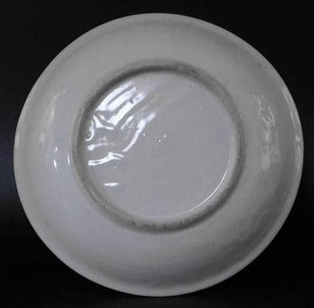 【時代磁器　染付　帆掛　山水文五寸皿　五枚／生掛・切込焼・初期古伊万里】