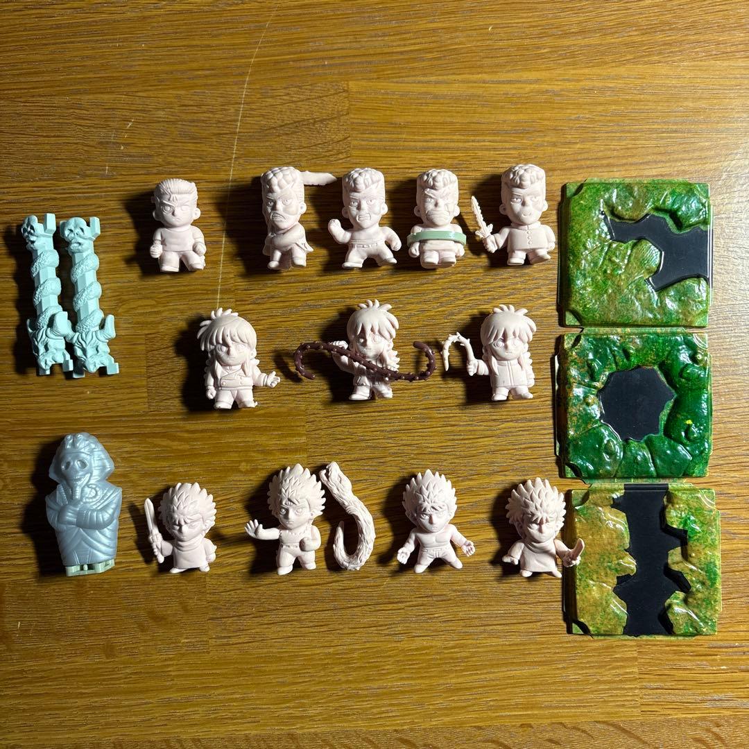 幽遊白書　メインキャラ4人　フィギュア 森永 食玩 ゴム人形 消しゴム