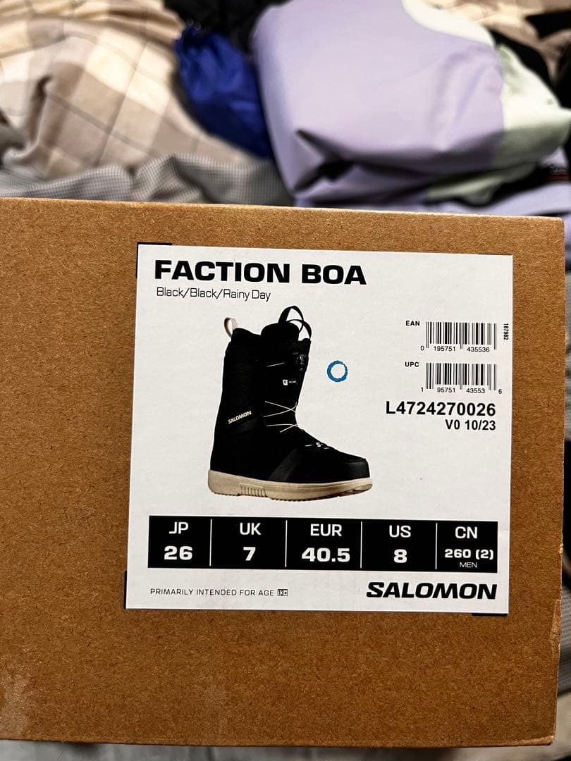【ほぼ新品】サロモン スノーボードブーツ FACTION BOA メンズ26㎝
