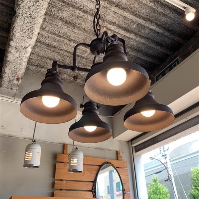 シーリングライト・天井照明 HERMOSA RUSTY 4 CUP LIGHT