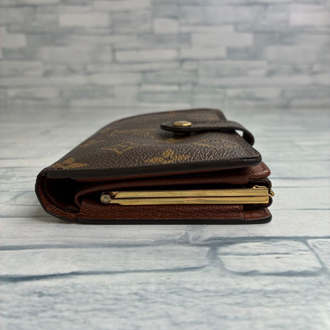 極美品　50 LOUIS VUITTON モノグラム がま口　二つ折り財布ht5