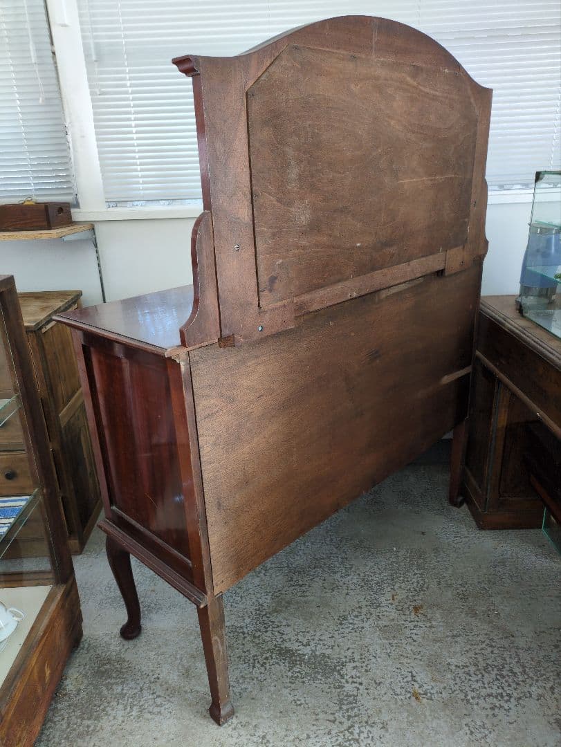 イギリスアンティーク ドレッサー シェルフ 鏡台 猫足