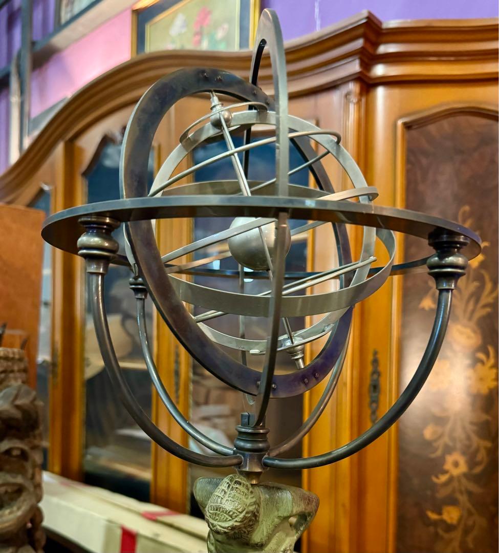 ブロンズ アトラス像 天球儀 オブジェ 高58cm ギリシャ神話 クラシック