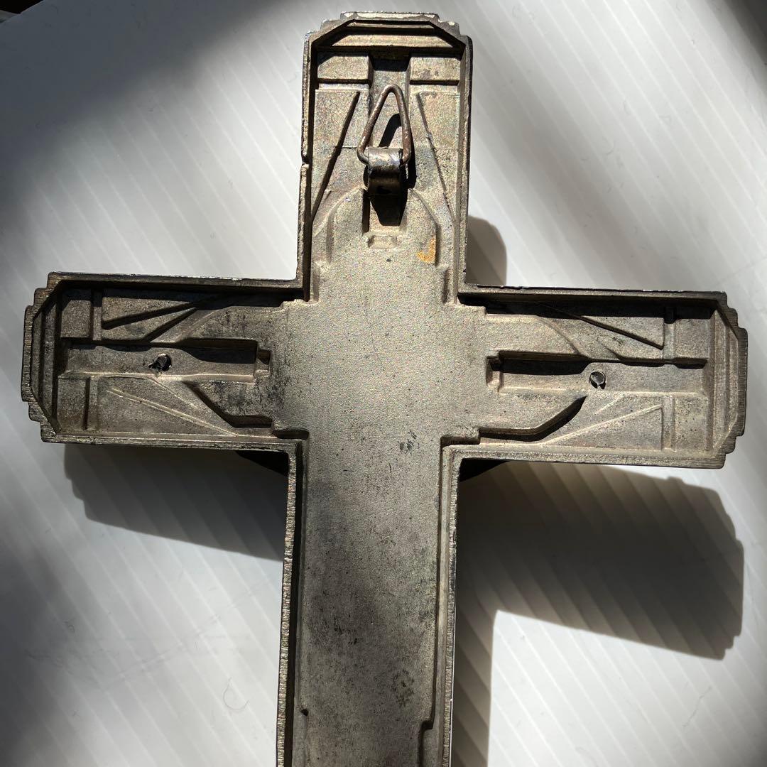 キリスト磔刑壁掛け　フランスアンティーク　アールデコ様式　十字架像　クリスマス