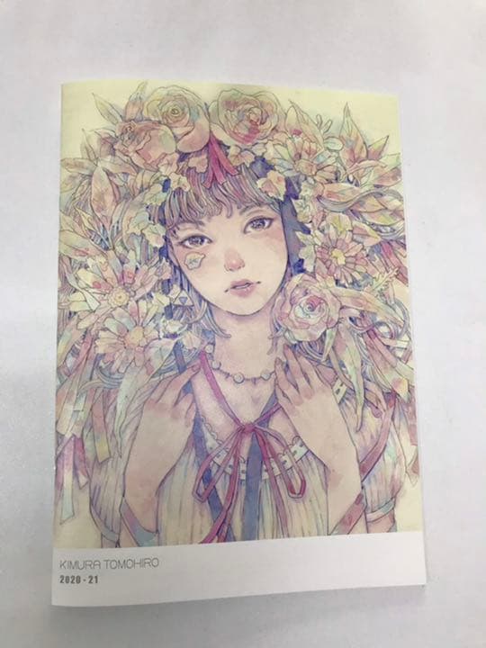 ★F38 木村智博「一体化」アクリルガッシュ鉛筆、鉛筆画/ 直筆サイン/