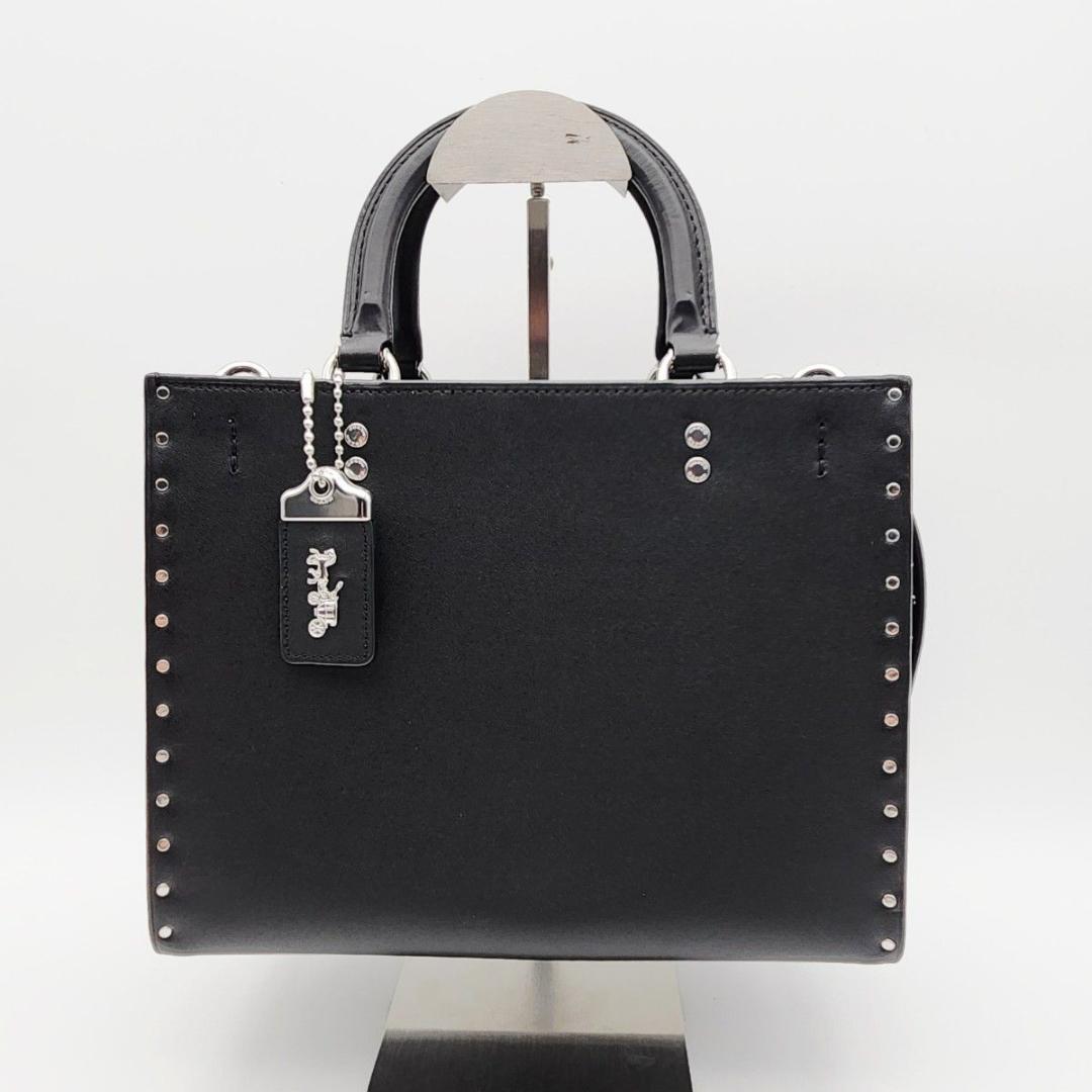 現行品 COACH コーチ ローグ バッグ 25 リベット ブラック CU052