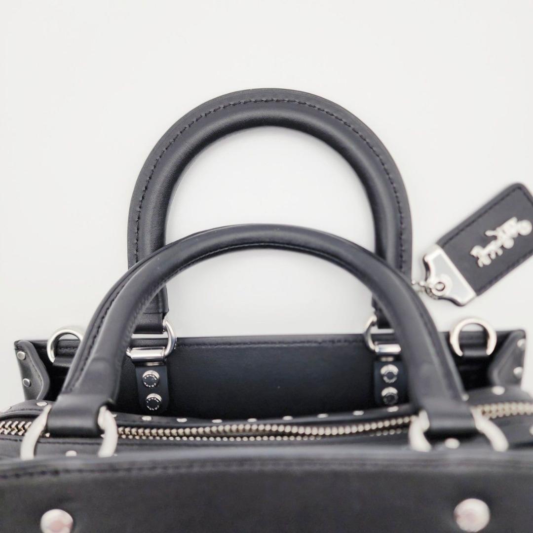 現行品 COACH コーチ ローグ バッグ 25 リベット ブラック CU052