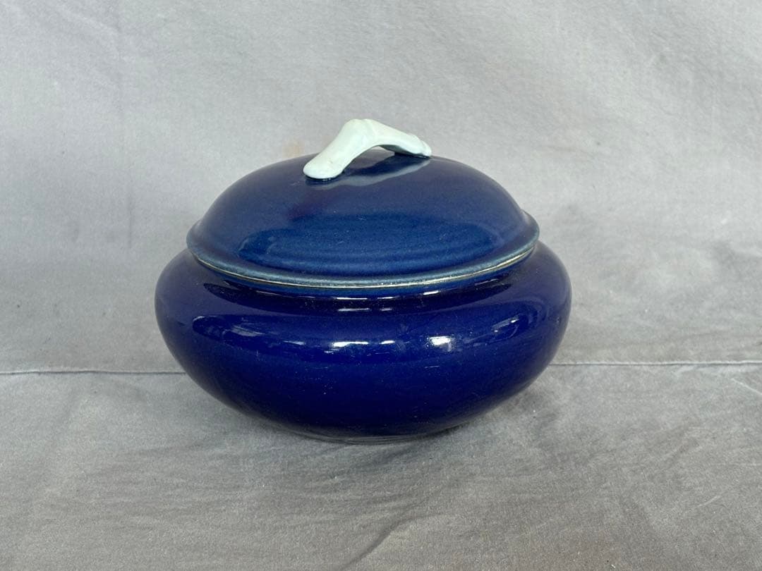 瑠璃釉蓋物椀 中国 唐物