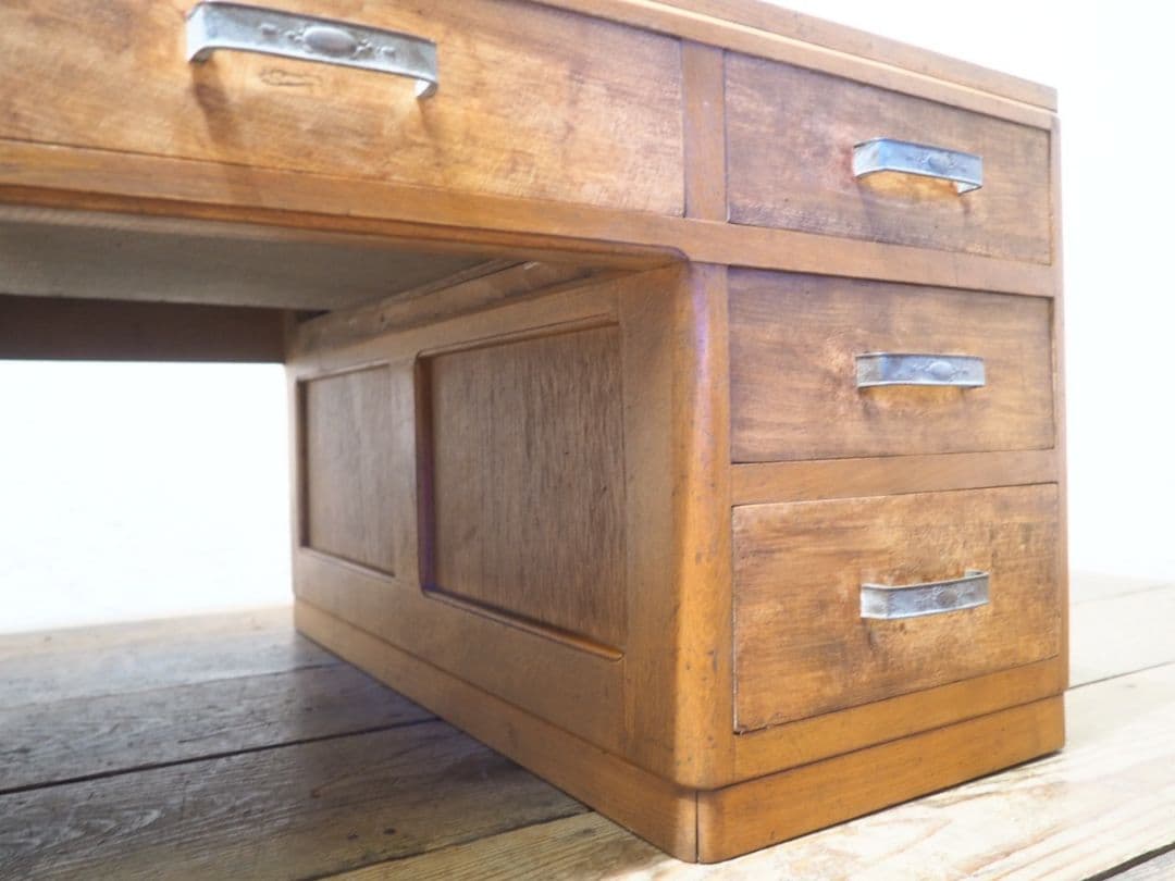 1211 ヴィンテージ　ロータイプの片袖机　文机　ローテーブル　古家具　レトロ