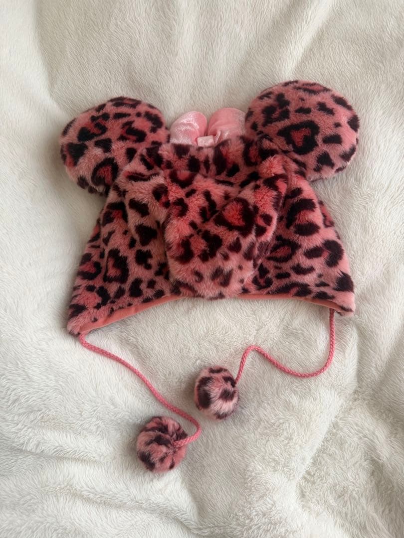 ディズニー ヒョウ柄ファンキャップ ピンク