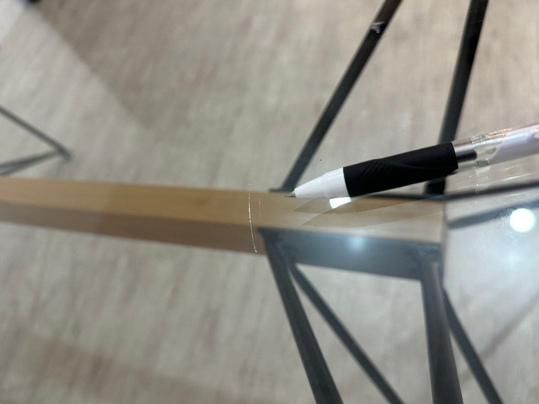 【東京都23区配送無料】デザイナーズ　ガラス　ダイニングテーブル　リビング　格安