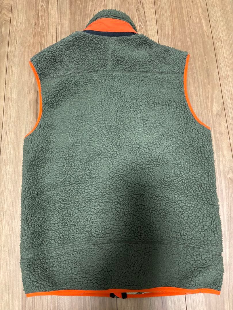え*す様 patagonia フリースベスト Sサイズ オリーブグリーン/オレン
