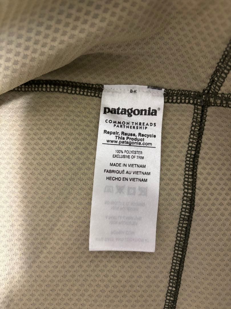 え*す様 patagonia フリースベスト Sサイズ オリーブグリーン/オレン