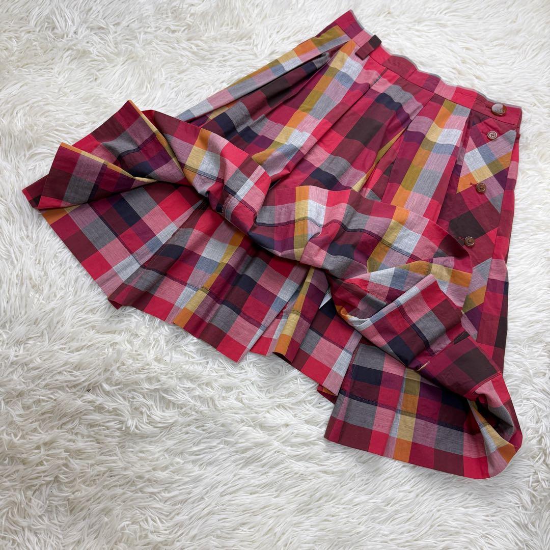 希少♡ヴィヴィアンウエストウッド チェック アシンメトリー ラップ スカート