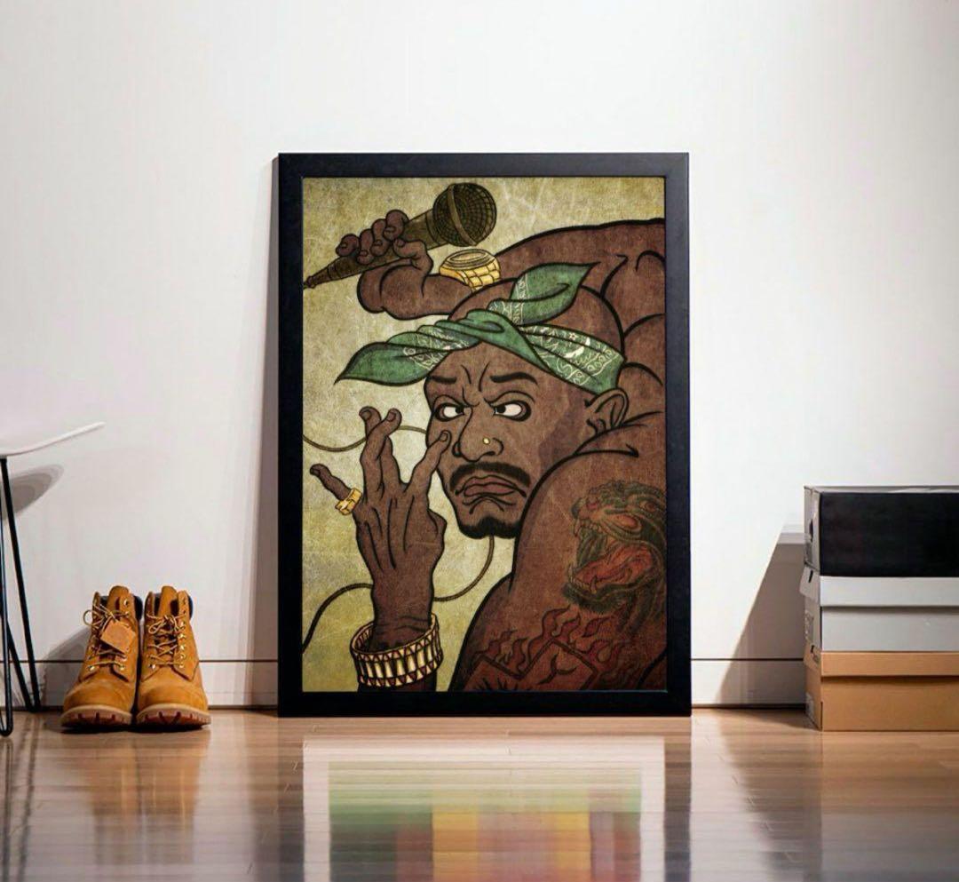 APPLEBUM 2pac tupac浮世絵ポスター A1 新品未使用