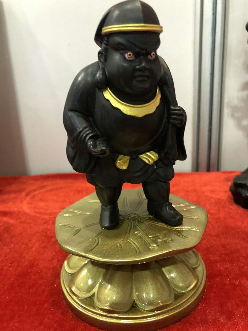 【修縁堂】高級 仏像 七福神 大黒天立像 銅製品 仏教工芸品 彫刻 18cm