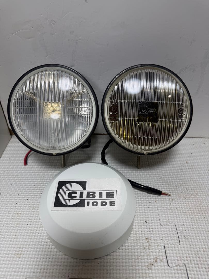 当時物デュアルカウル用CIBIEフォグランプ/ライトカバー付シビエ/検マーシャル