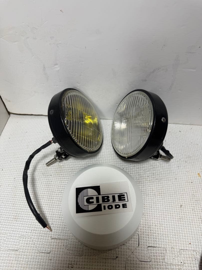 当時物デュアルカウル用CIBIEフォグランプ/ライトカバー付シビエ/検マーシャル