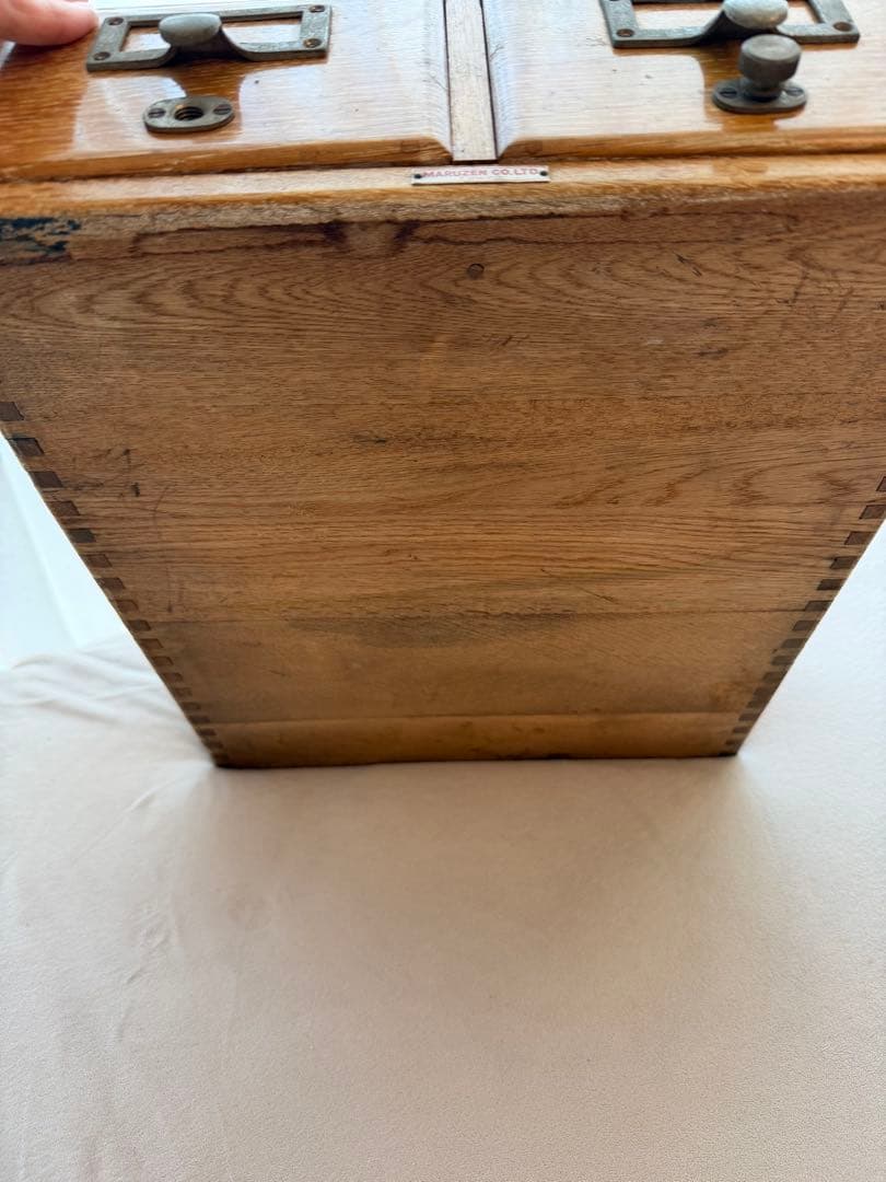 木製アンティーク収納ボックス（2引き出し）