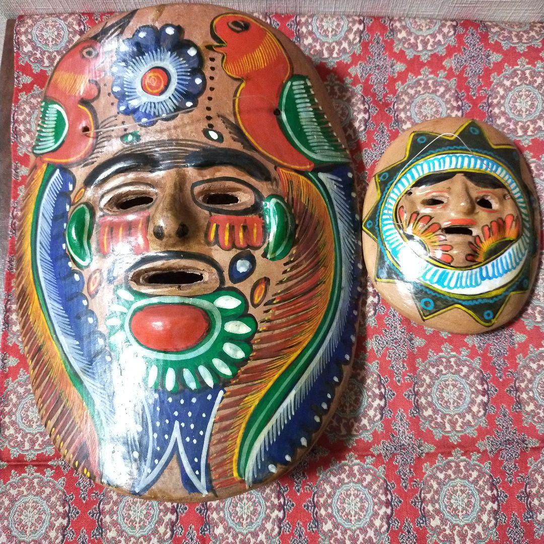 メキシコ Mexico　お面 民芸　2つセット