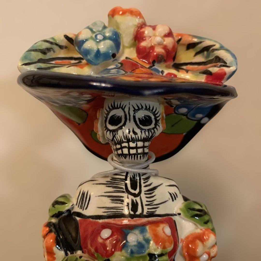 ガイコツ　　【　メキシコ　カラベラ　】　骸骨　人形　置物　置き物