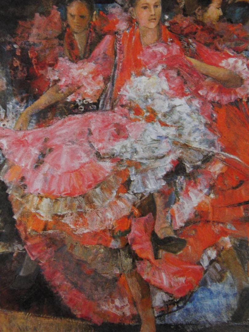 鬼頭恭子、【サパテアード】、希少な額装用画集より、新品額装付、状態良好