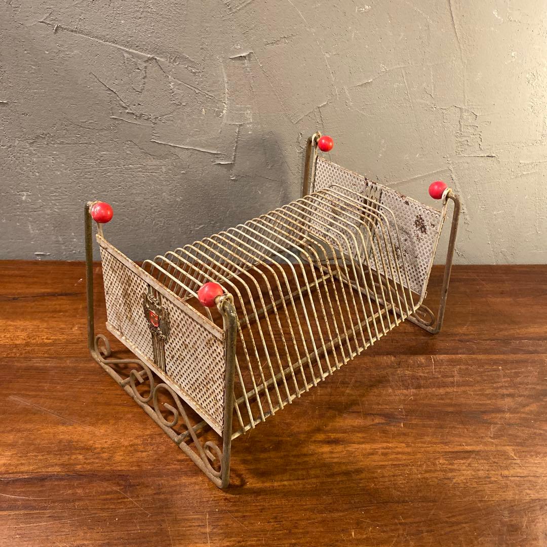 ヴィンテージ PARROT シングルレコードラック インテリア インダストリアル