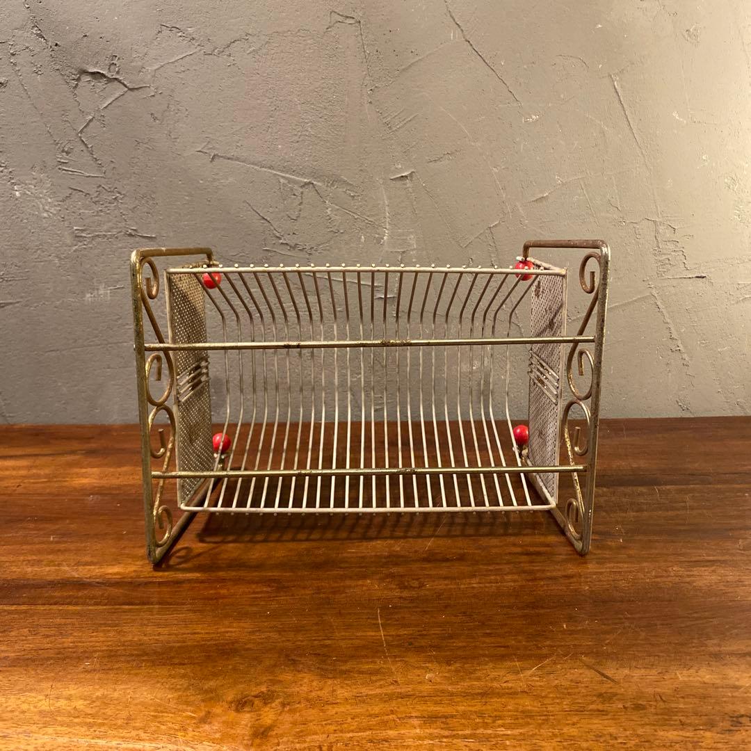 ヴィンテージ PARROT シングルレコードラック インテリア インダストリアル