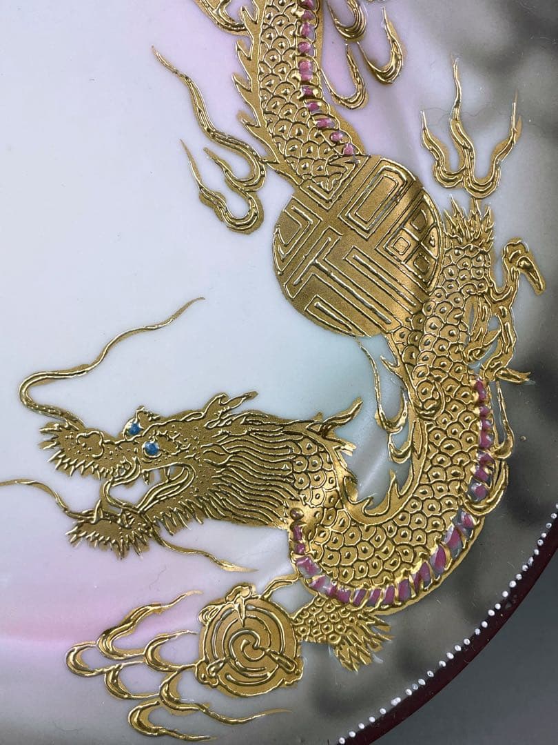 オールドニッポン 龍紋 ティーカップ ソーサー トリオ ドラゴン ぼかし 竜
