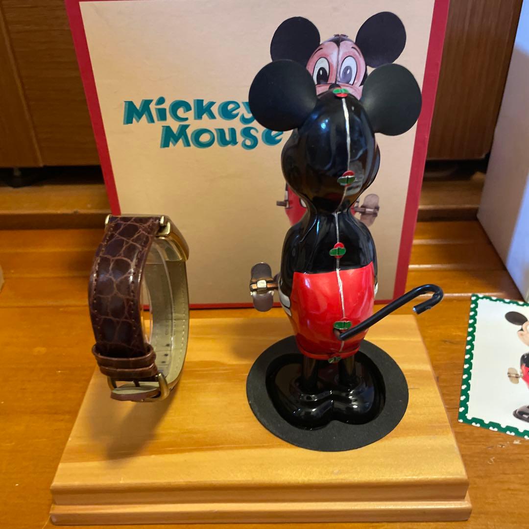 ヴィンテージ　ディズニー　ミッキー70周年バースデイ　ティントイ&腕時計セット