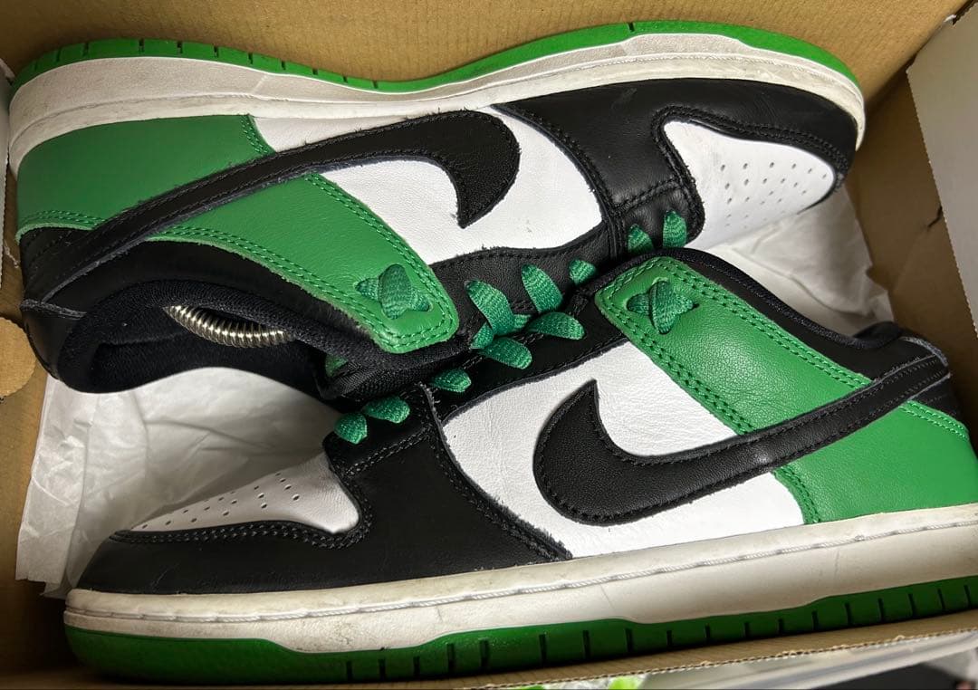 スケートボード Nike SB dunk low classic green