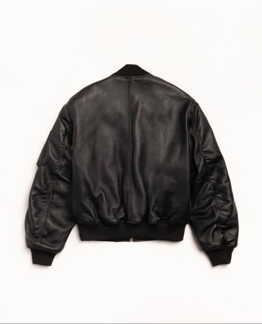 STUSSY LEATHER BUILT BOMBER L レザージャケット