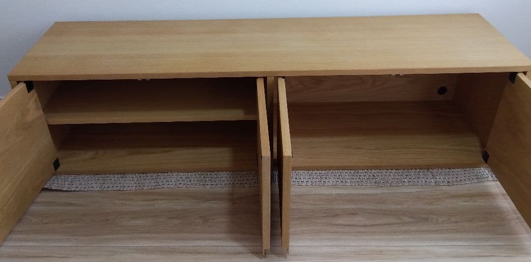 無印良品　スタッキングキャビネット　オーク材