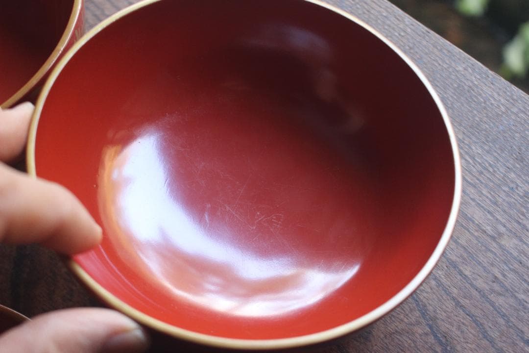 時代逸品！時代金縁朱漆に極上貝尽くし蒔絵の映えるお椀2点（検輪島塗雑煮椀