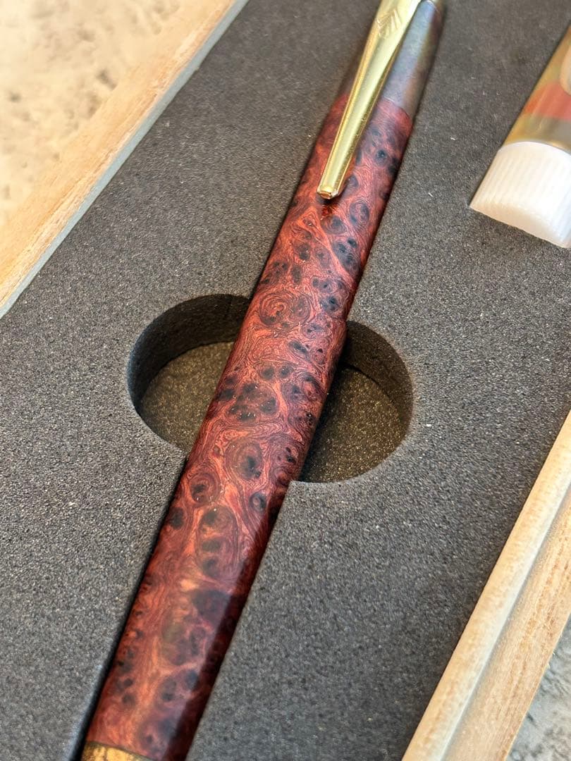 HANA　野原工芸　斑紋金具　特上花梨瘤　シャーペン