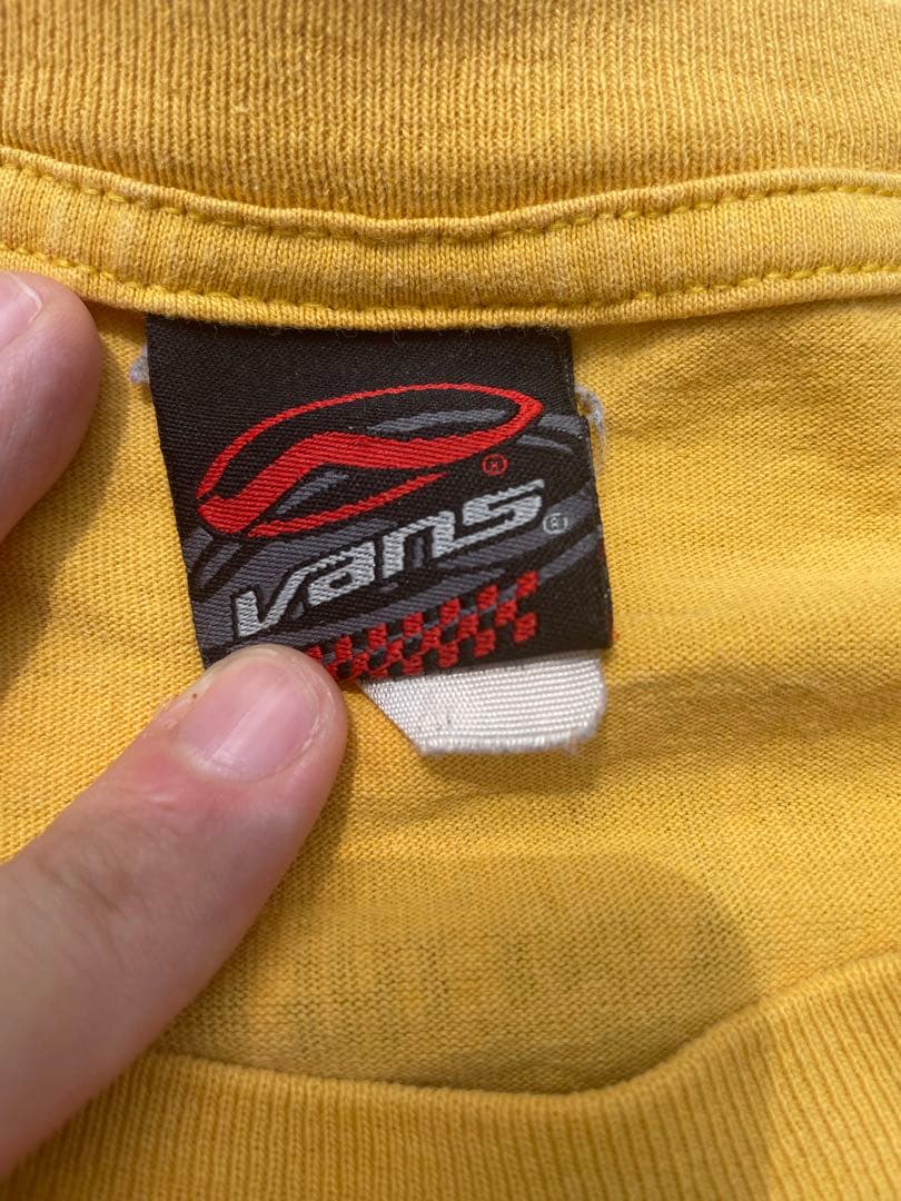 タ*ラ様 VANS イエロー ロングスリーブTシャツ　両袖ロゴ付　ロンT