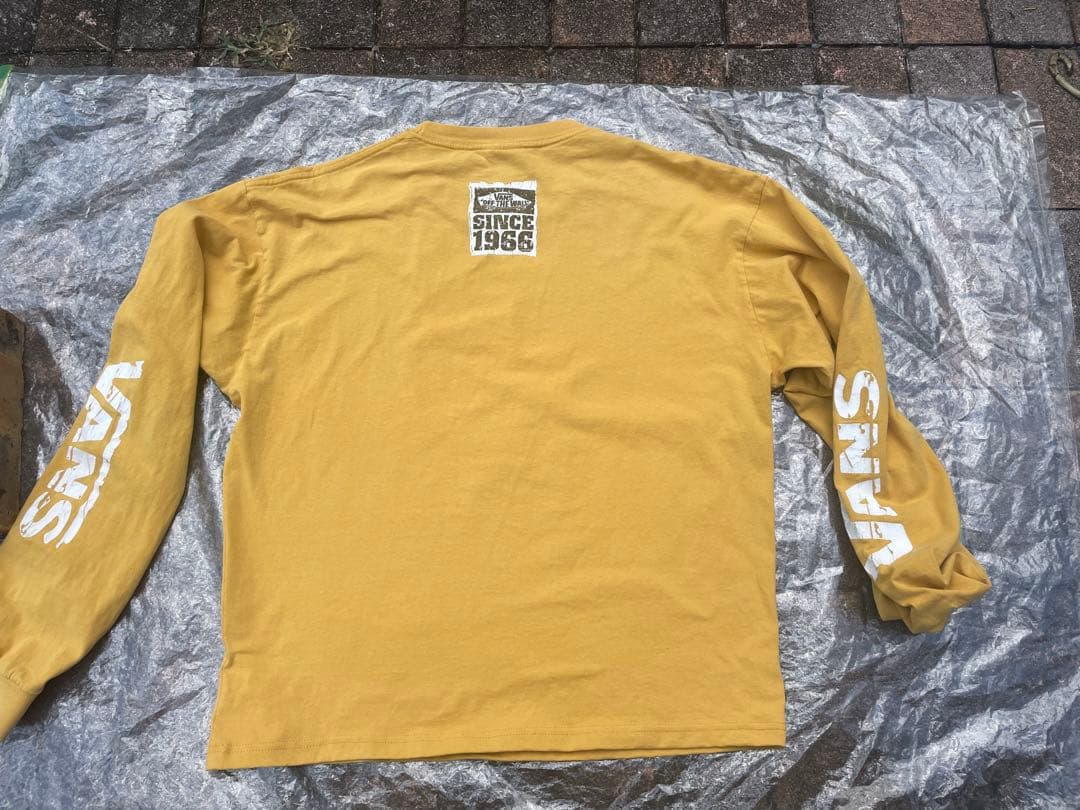 タ*ラ様 VANS イエロー ロングスリーブTシャツ　両袖ロゴ付　ロンT