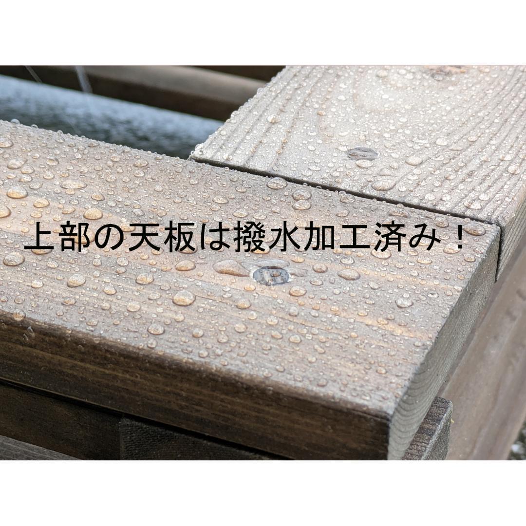 ビオトープ 15L 水キレイメダカ鉢＆木枠セット　メダカ・金魚飼育用