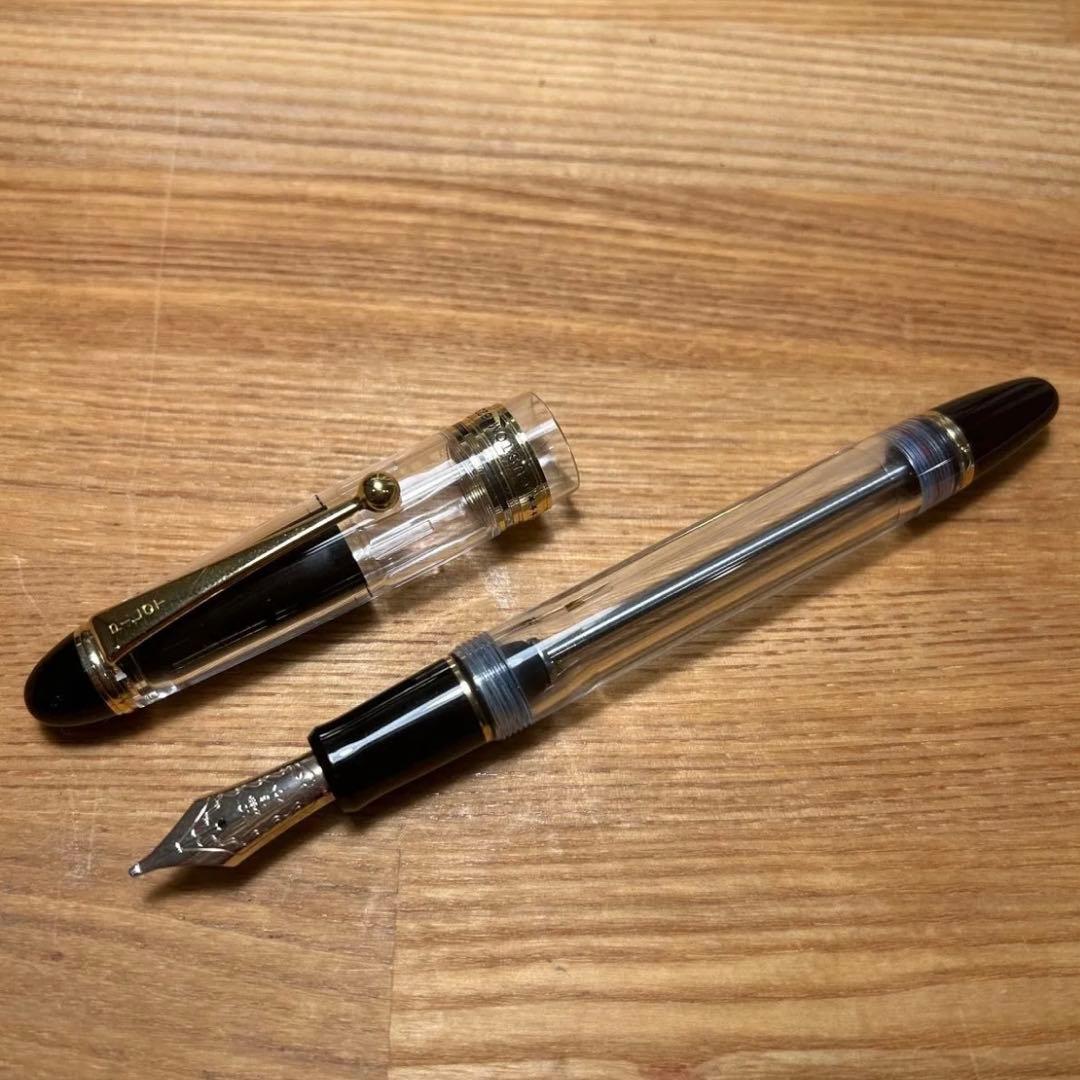 パイロット　カスタム823 コース　透明　森山研ぎ　万年筆 PILOT C 極太