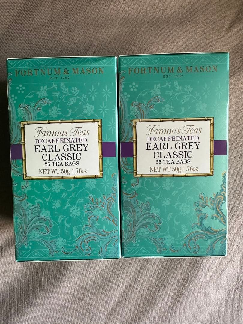 F&M アールグレイ　25袋 ディカフェ 2箱セット、アールグレイ200g、本